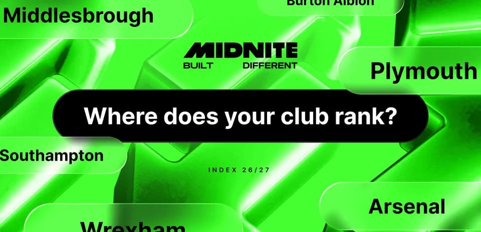 Text graphic featuring various football clubs and rankings
