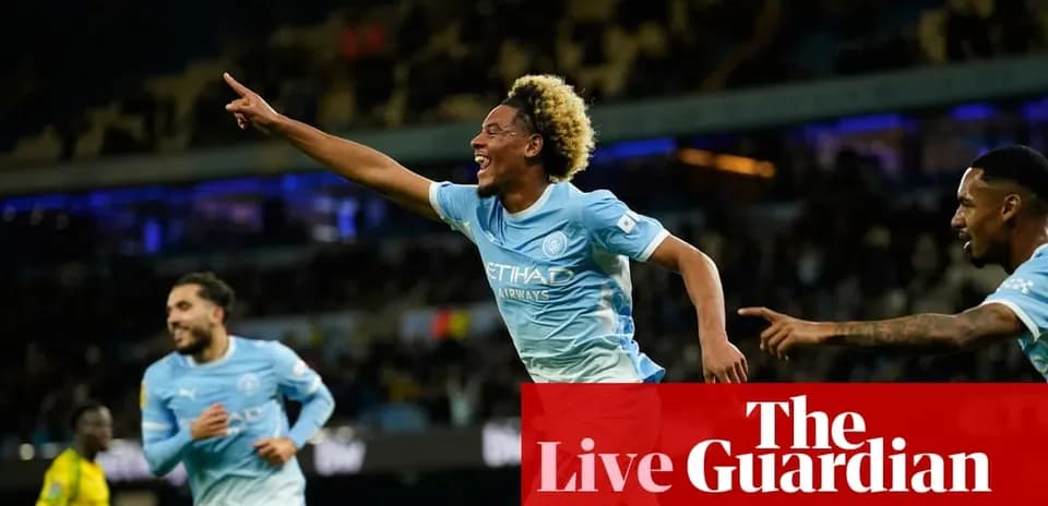 Manchester City player celebrating a goal during match