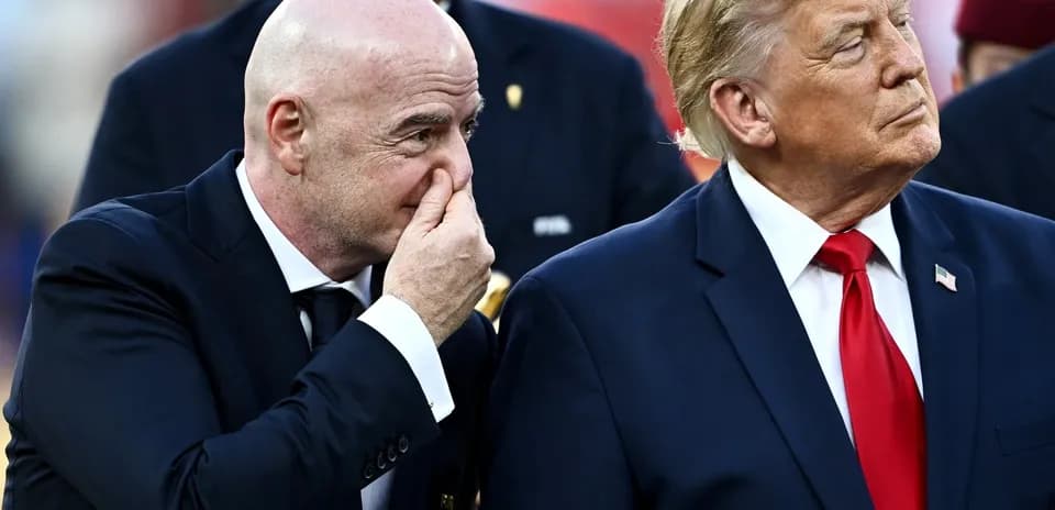 Gianni Infantino and Donald Trump at event