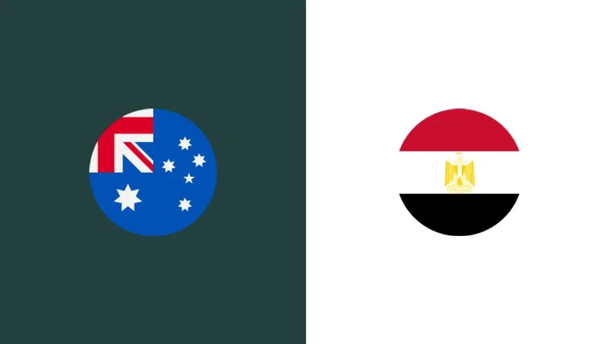 Australia and Egypt flags side by side