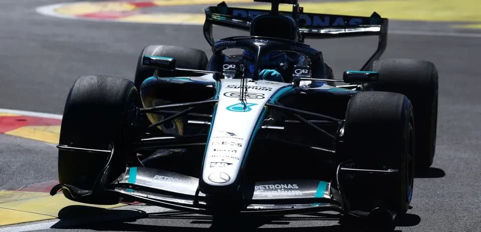 Formula 1 car racing on track during event