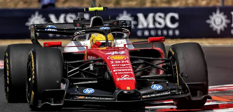 Formula 1 car racing on track during event