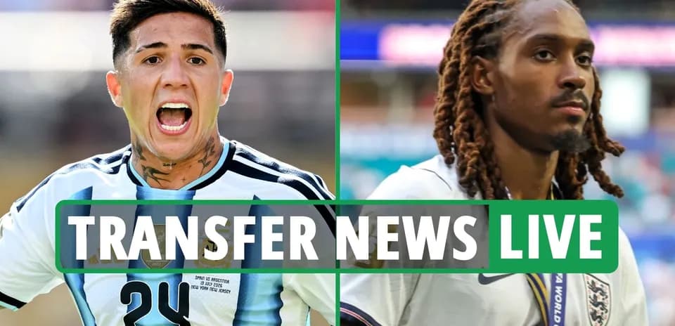 Two football players during transfer news coverage