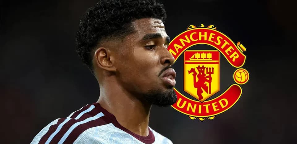 Futbolchi Manchester United logosi bilan