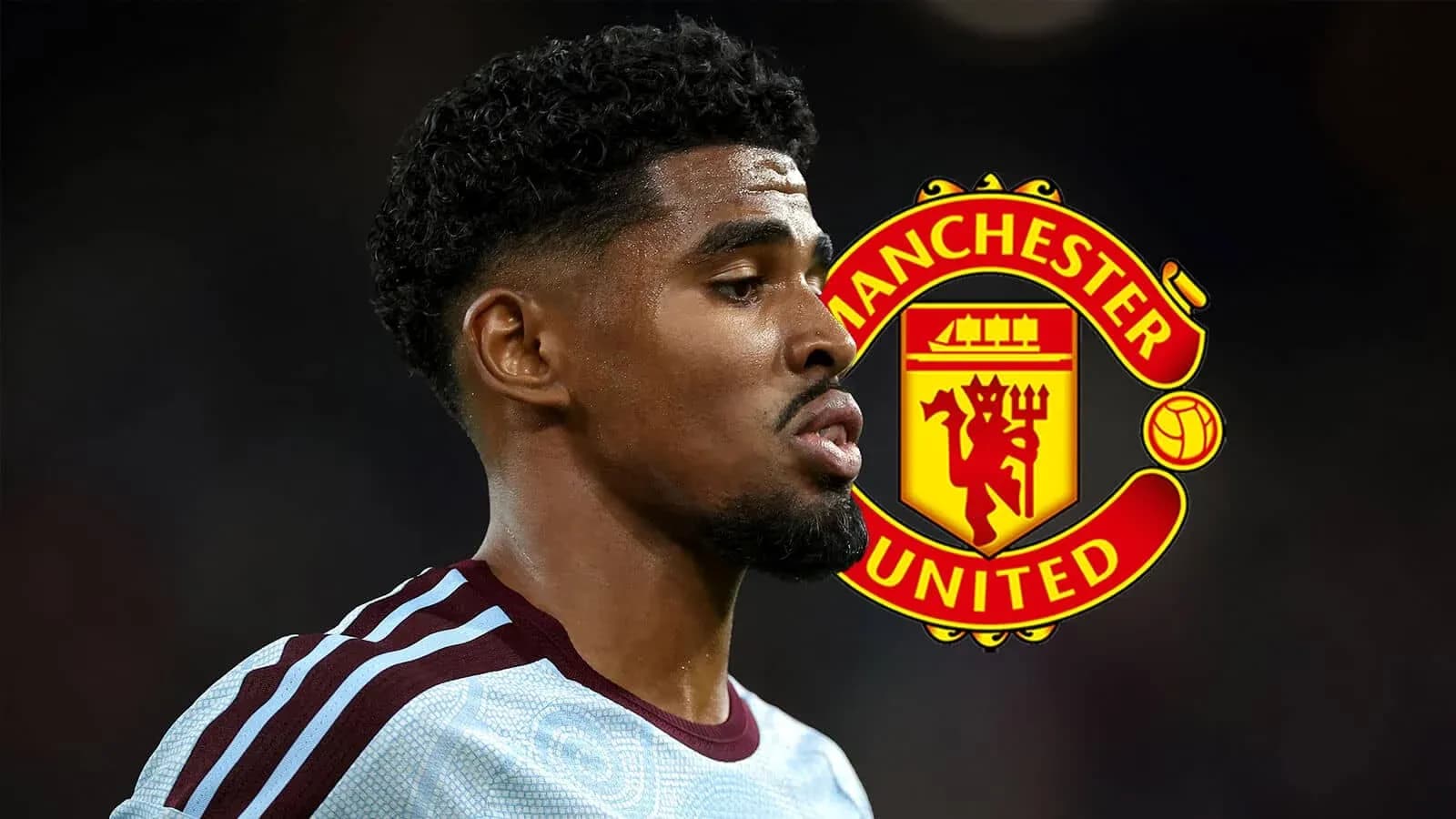 Futbolchi Manchester United logosi bilan