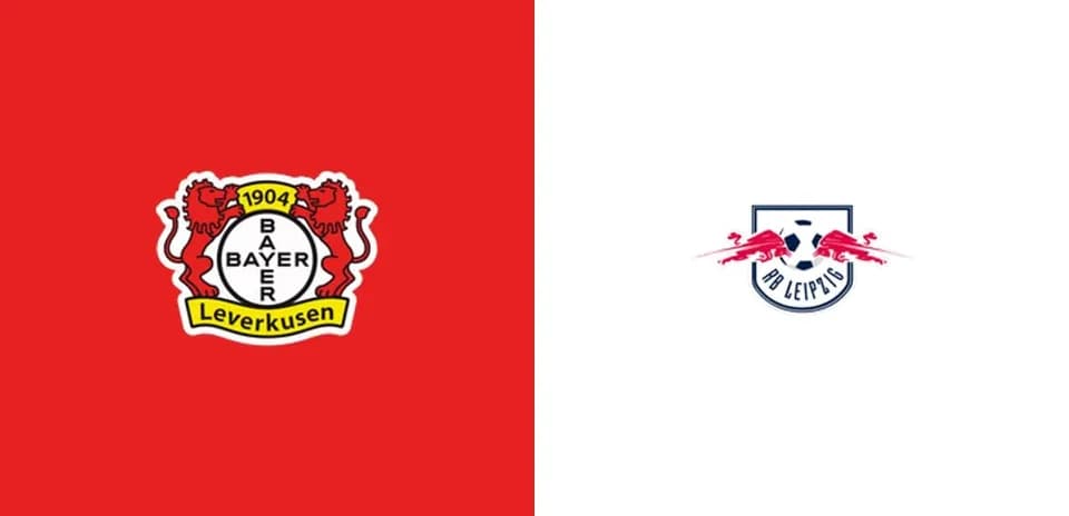 Bayer Leverkusen and RB Leipzig team logos