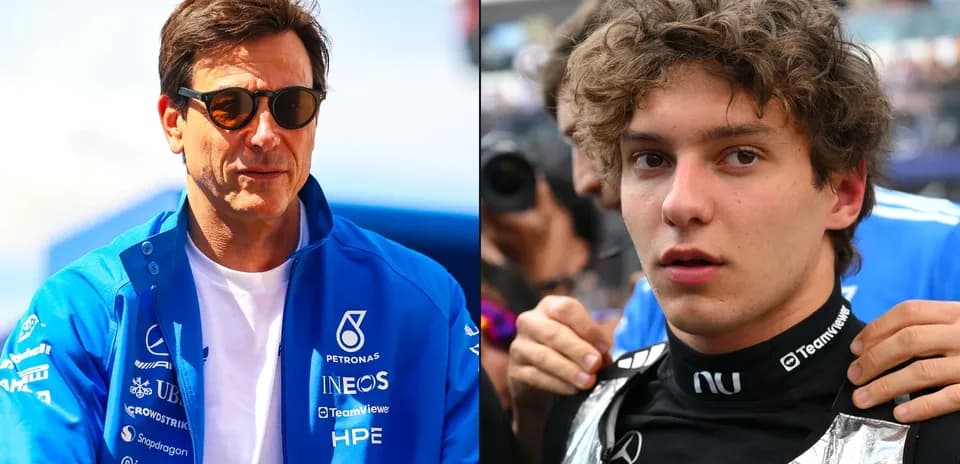 Toto Wolff and young driver preparing for race