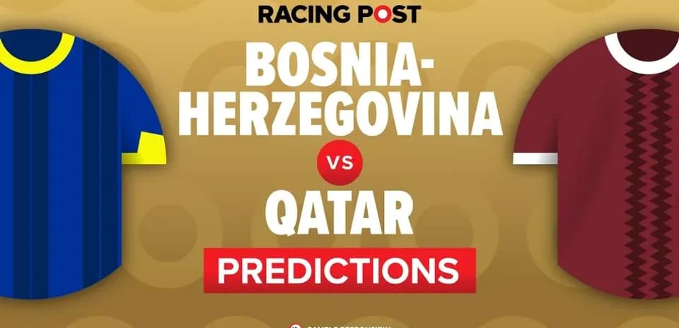 Bosnia-Herzegovina vs Qatar match predictions graphic