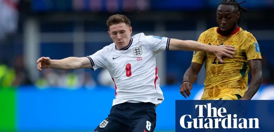 England player tackling opponent during match