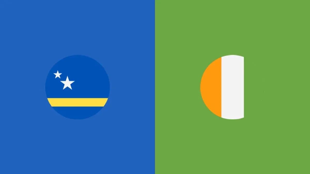 Two country flags on contrasting backgrounds