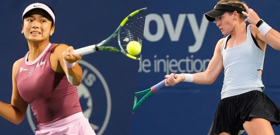 Tennis players hitting the ball during a match