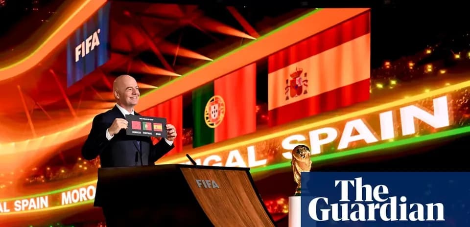 FIFA official announcing teams at World Cup draw
