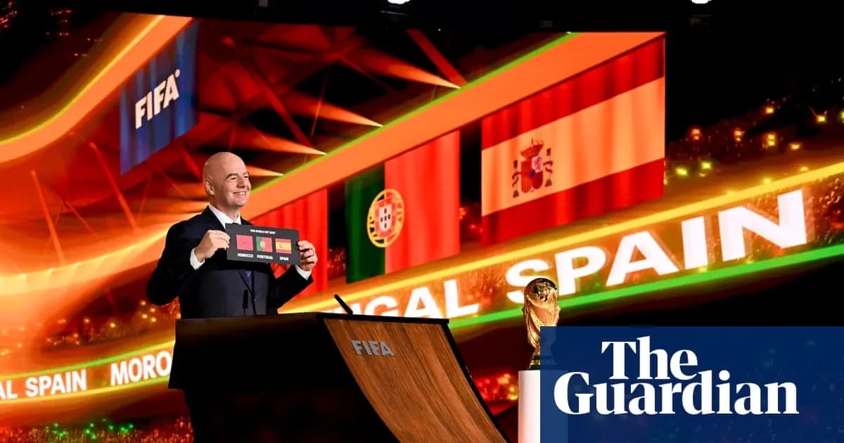 FIFA official announcing teams at World Cup draw