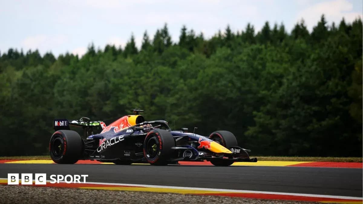 Red Bull Racing car on track during race