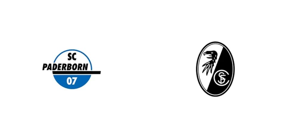 Logos of SC Paderborn and SC Freiburg