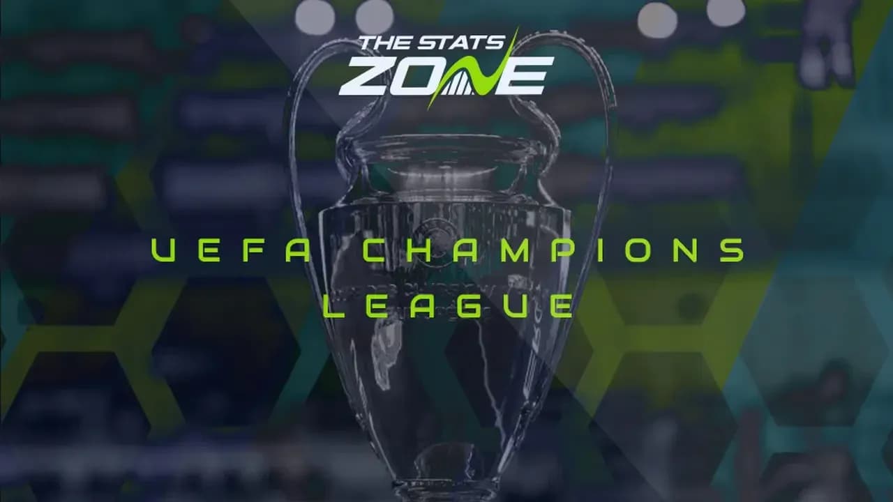 UEFA Champions League trophy on colorful background