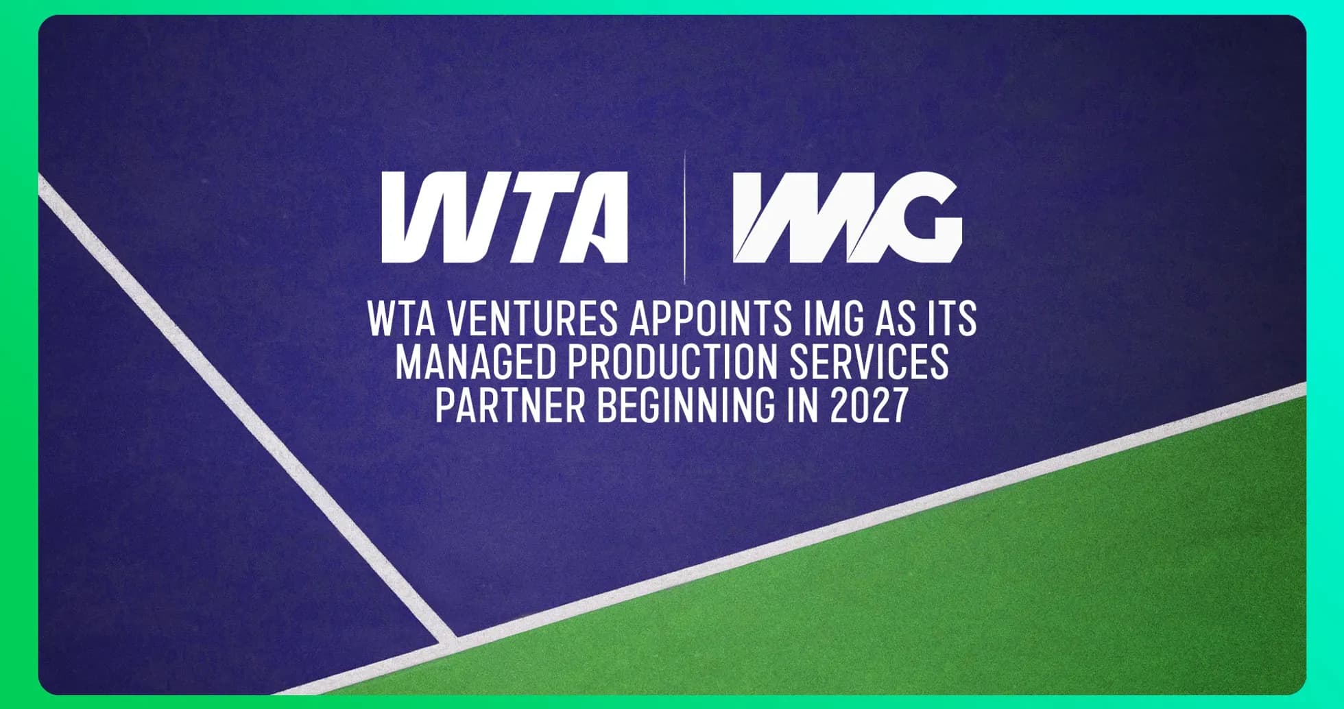 WTA and IMG partnership announcement for 2027