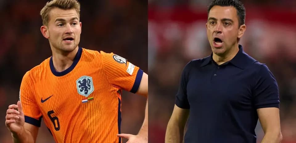 Matthijs de Ligt in Netherlands kit, Xavi coaching