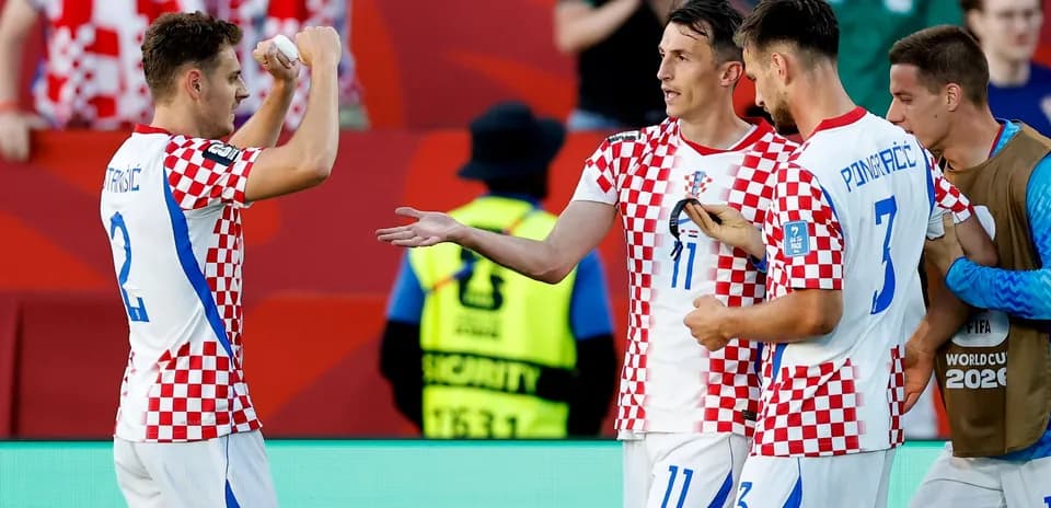 Croatian players celebrating during a match