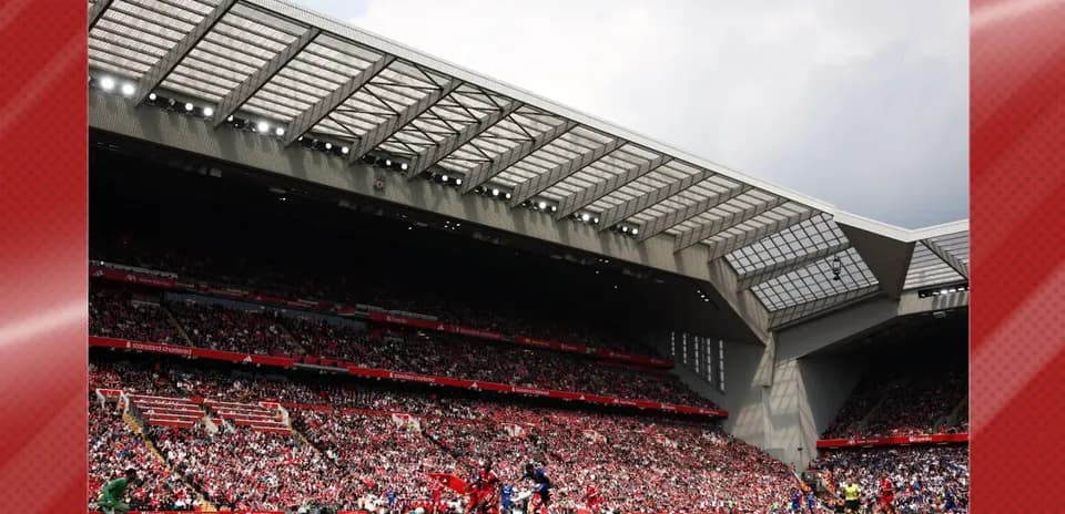 Stadium filled with fans during a football match