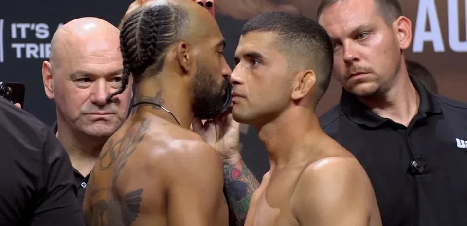 Fighters face-off during weigh-in event