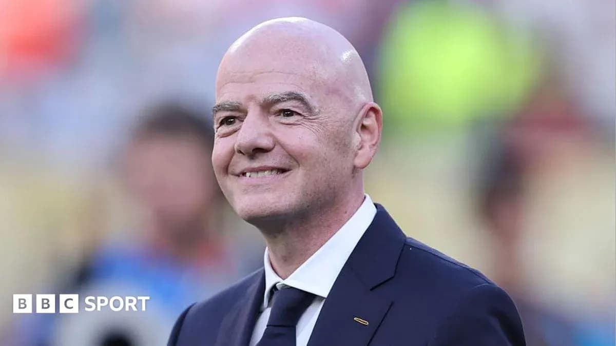 FIFA president smiling at an event