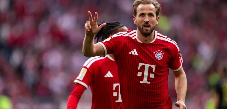 Bayern Munich player celebrating goal during match