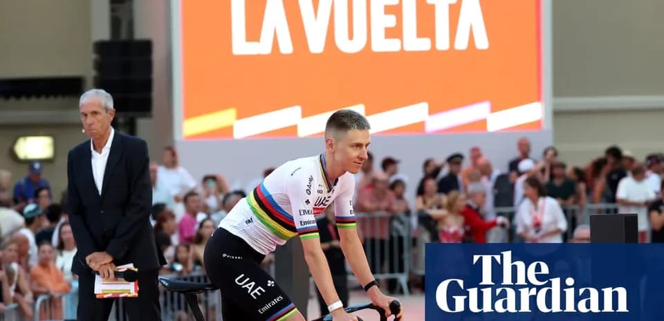 Velosipedchi La Vuelta taqdimotida turgan