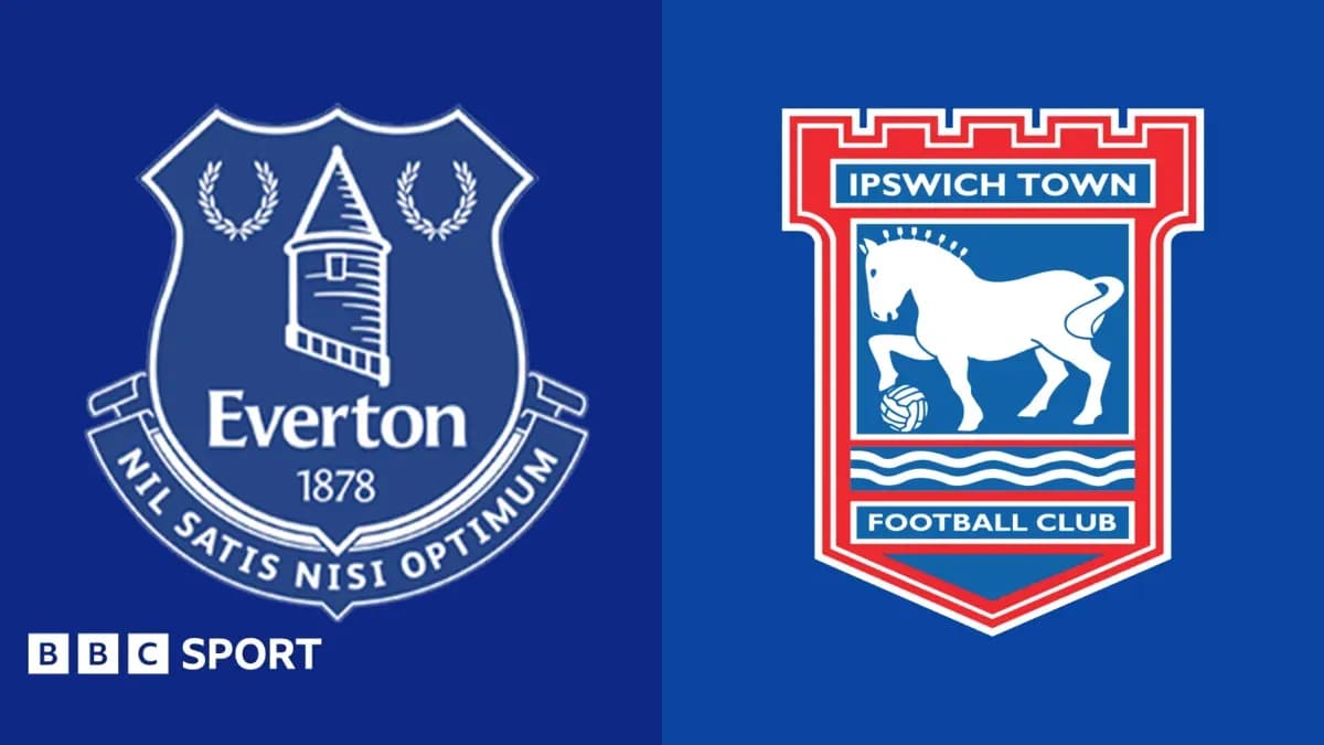 Everton and Ipswich Town club logos side by side