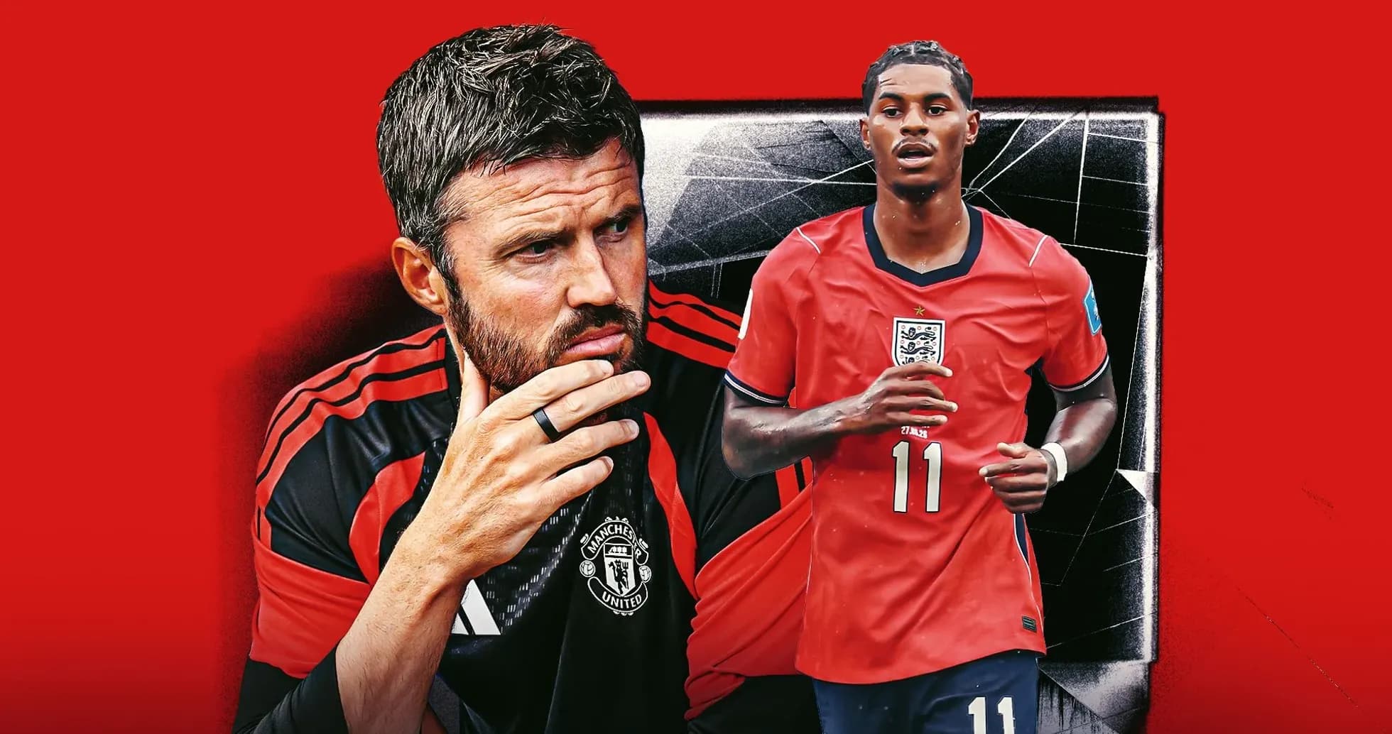 Manchester United coach and England player in action