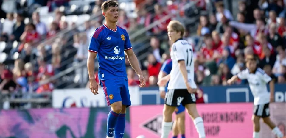 Manchester United player on field during match