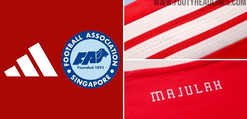 Singapore Football Association logo and jersey details