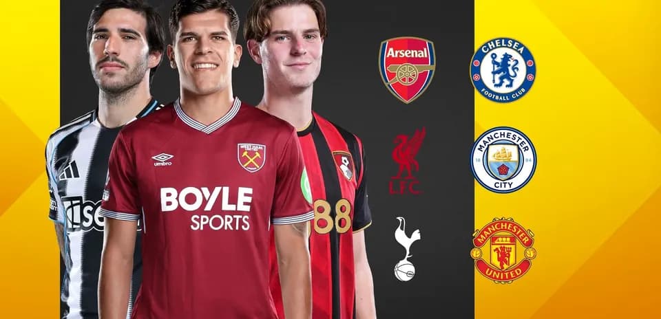 Futbol jamoalari futbolchilarining formalari bilan tasviri
