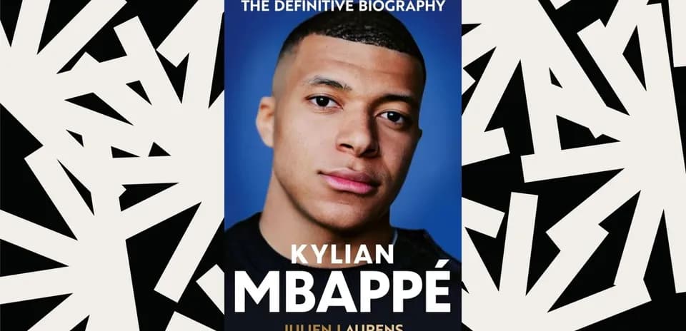 Kylian Mbappé's biography book cover design