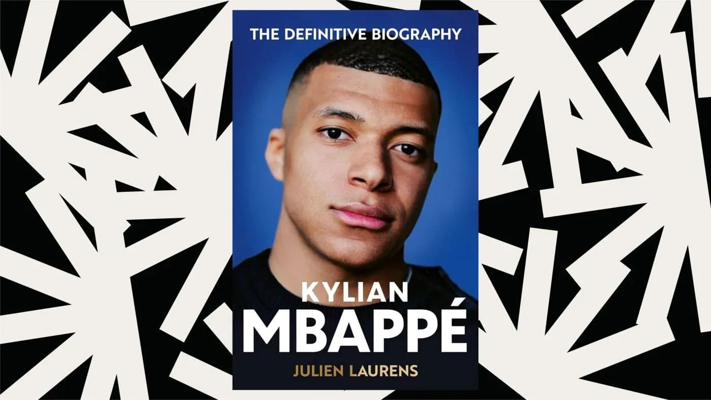 Kylian Mbappé's biography book cover design