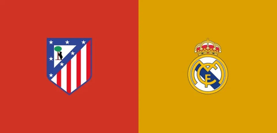 Atletiko va Real Madrid jamoalari logotiplari