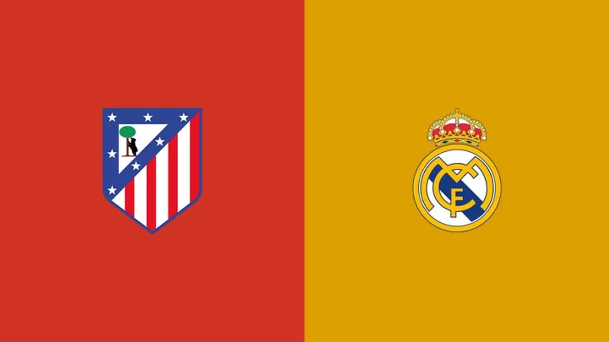 Atletiko va Real Madrid jamoalari logotiplari