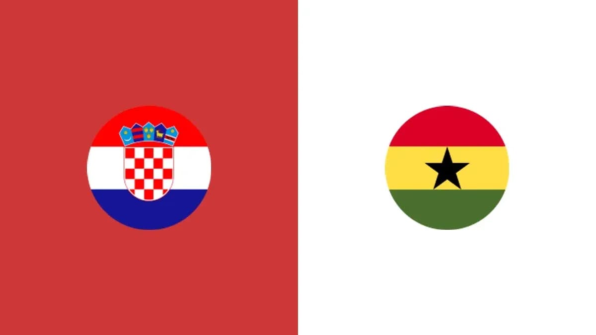 Flags of Croatia and Ghana side by side