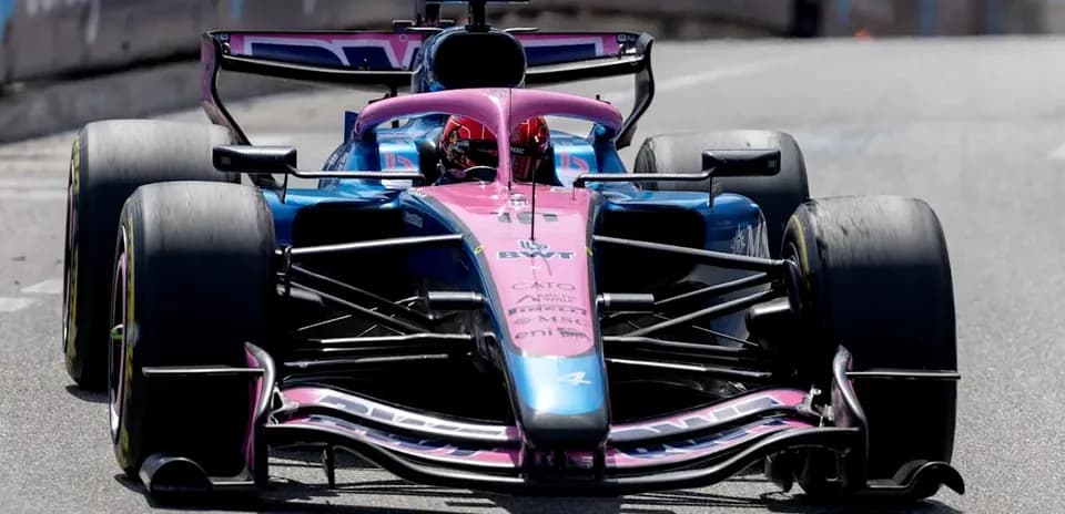 Formula 1 car racing on track during competition