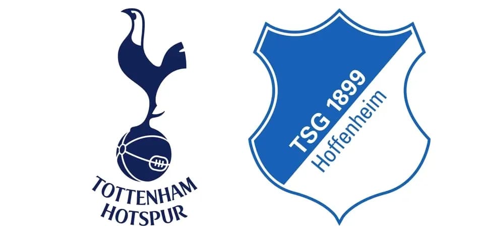 Logos of Tottenham Hotspur and TSG 1899 Hoffenheim
