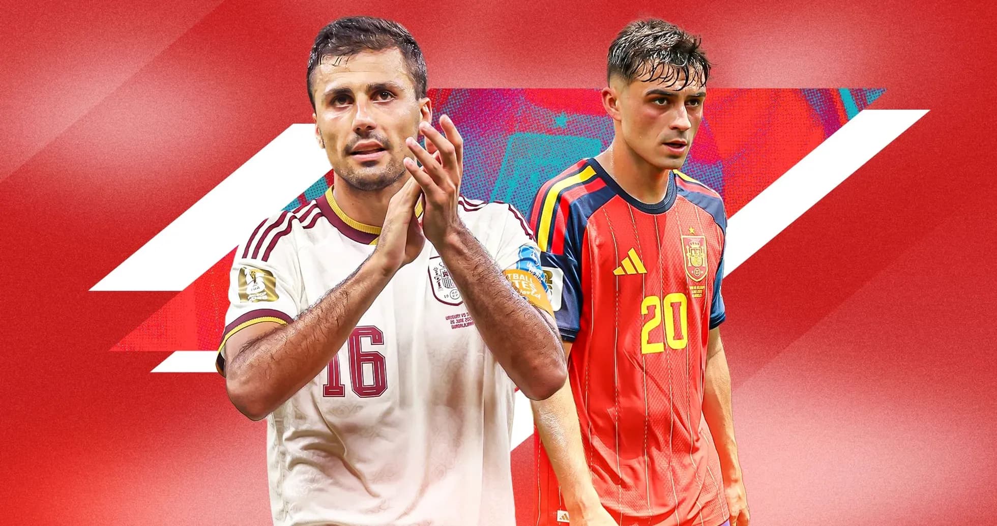 Ikkita futbolchi, Meksika va Ispaniya formalarida