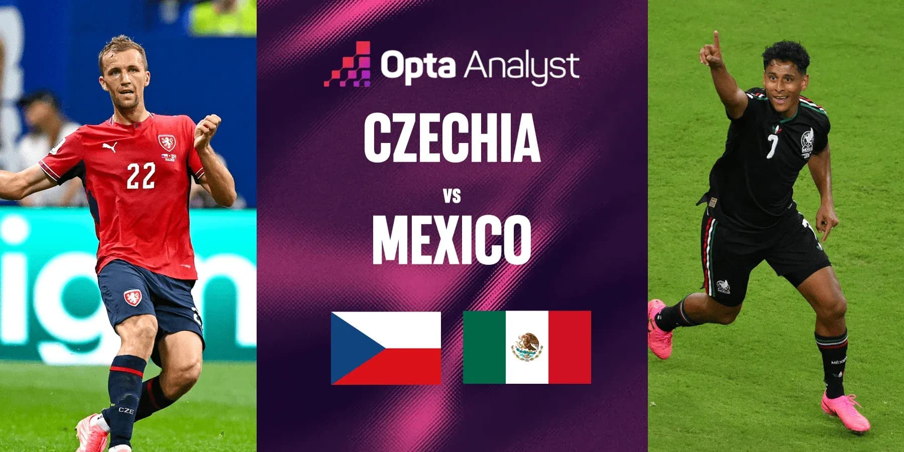 Czechia player celebrating against Mexico in match