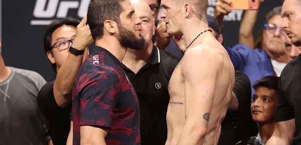 Fighters facing off at UFC weigh-in event