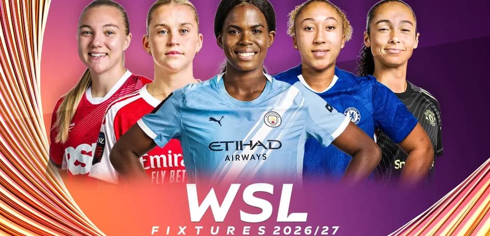 WSL 2026/27 players posing in team jerseys