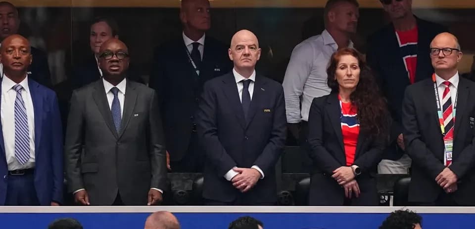 Officials observing the match from VIP box