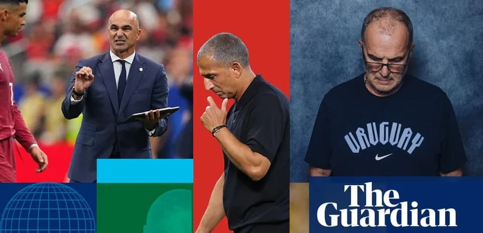 Three football coaches during match and press events