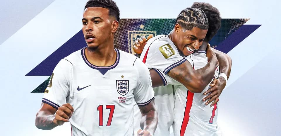 England players celebrating a goal during a match