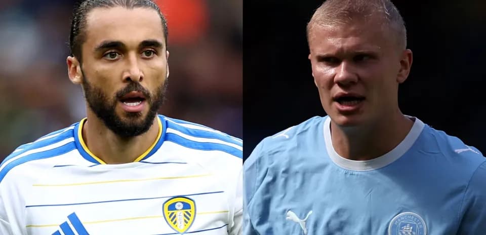 Leeds and Manchester City players during match preparation