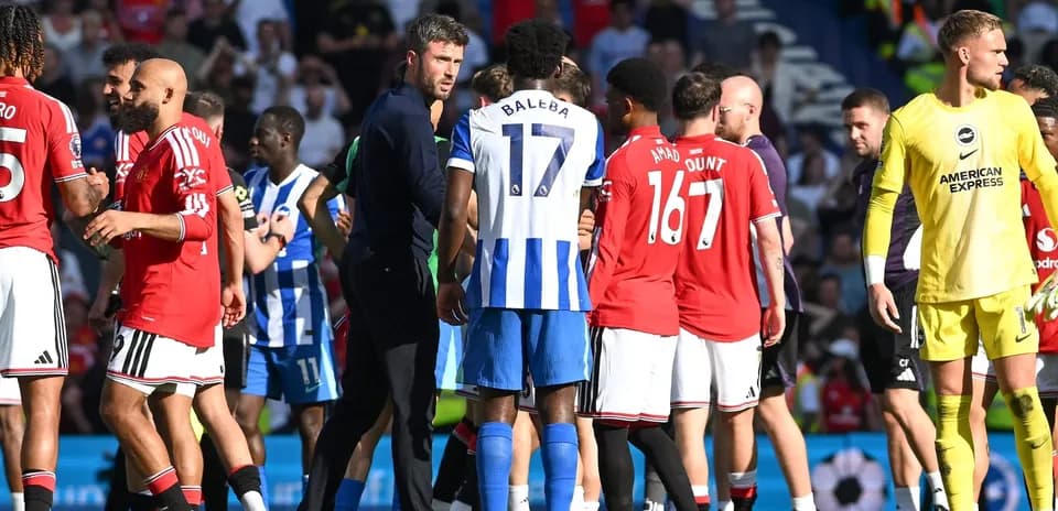Players from both teams interacting after match