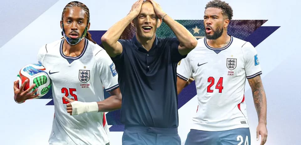 England players and coach during a match preparation